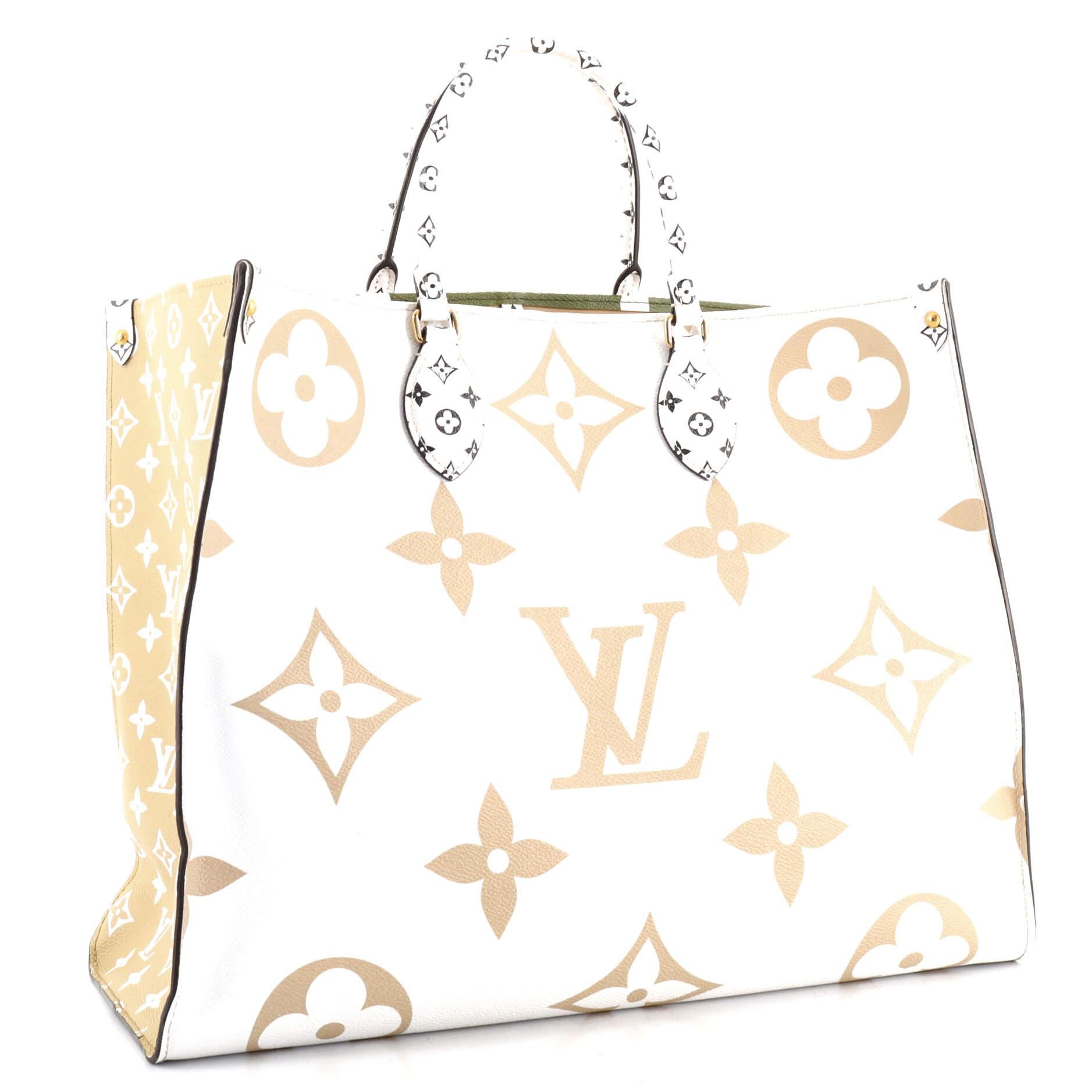 White Louis Vuitton OnTheGo Tote Limited Edition Colored Monogram Giant GM