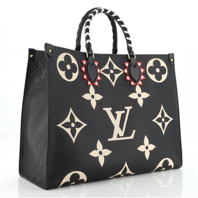 authentic louis vuitton crafty onthego gm tote limited edition monogram w/ box