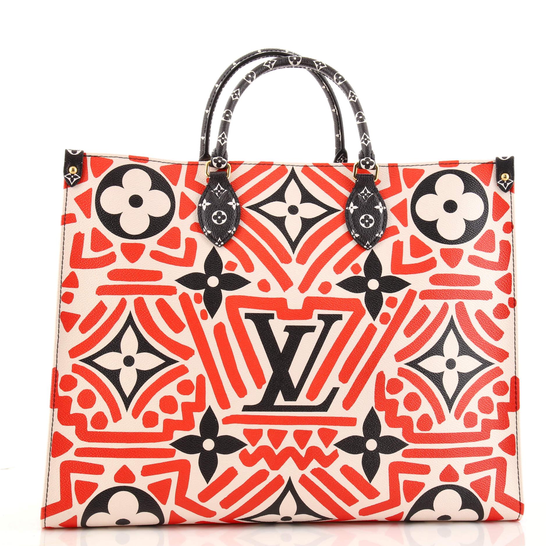 authentic louis vuitton crafty onthego gm tote limited edition monogram w/ box