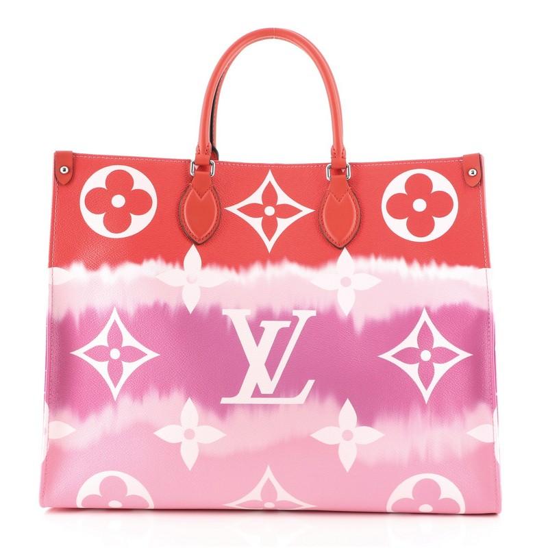 Pink Louis Vuitton OnTheGo Tote Limited Edition Escale Monogram Giant GM