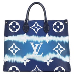 Louis Vuitton Blue Escale On The Go Bag at 1stDibs