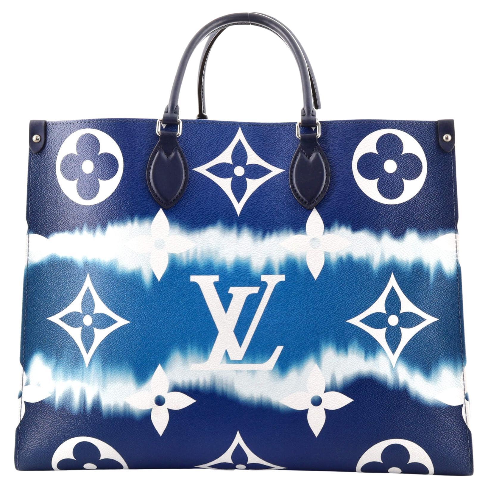 Louis Vuitton On The Go Blue Escale Bag at 1stDibs