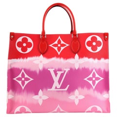 Louis Vuitton - Authenticated OnTheGo Handbag - Leather Pink Plain for Women, Good Condition