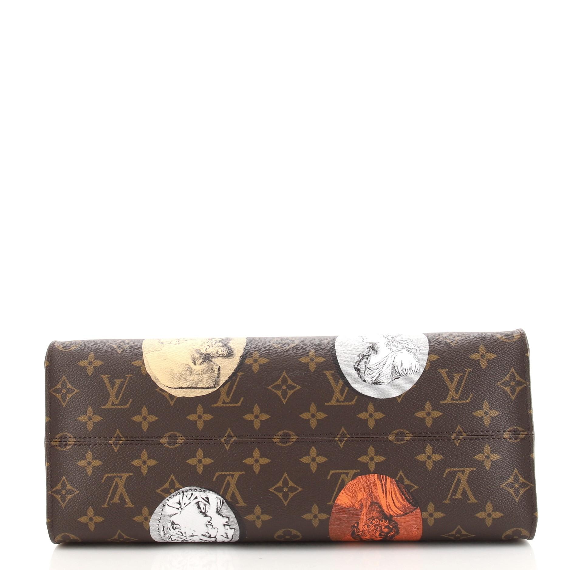 Women's or Men's Louis Vuitton OnTheGo Tote Limited Edition Fornasetti Cameo Monogram Canvas MM