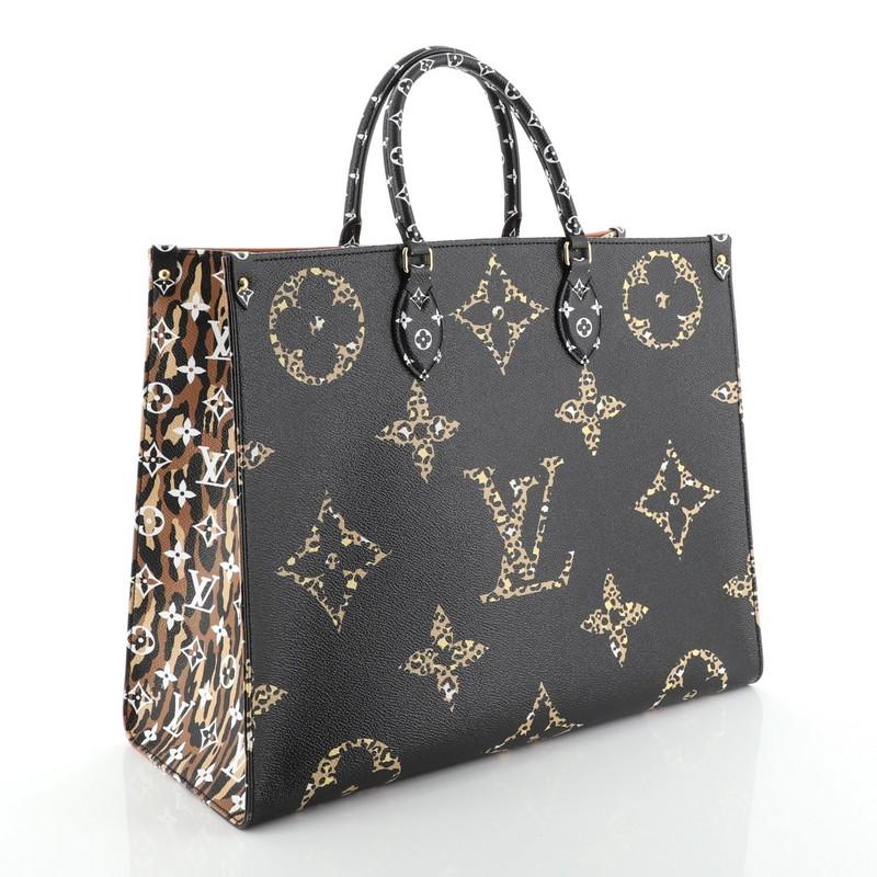 Louis Vuitton OnTheGo Tote Limited Edition Dschungel Monogramm Giant GM (Schwarz)