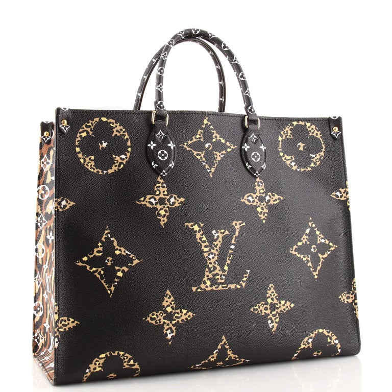 Louis Vuitton Jungle Collection Noir OntheGo Tote, GM, Preowned in