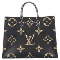 Louis Vuitton Onthego Tote Jungle Black Caramel Monogram Reverse at 1stDibs