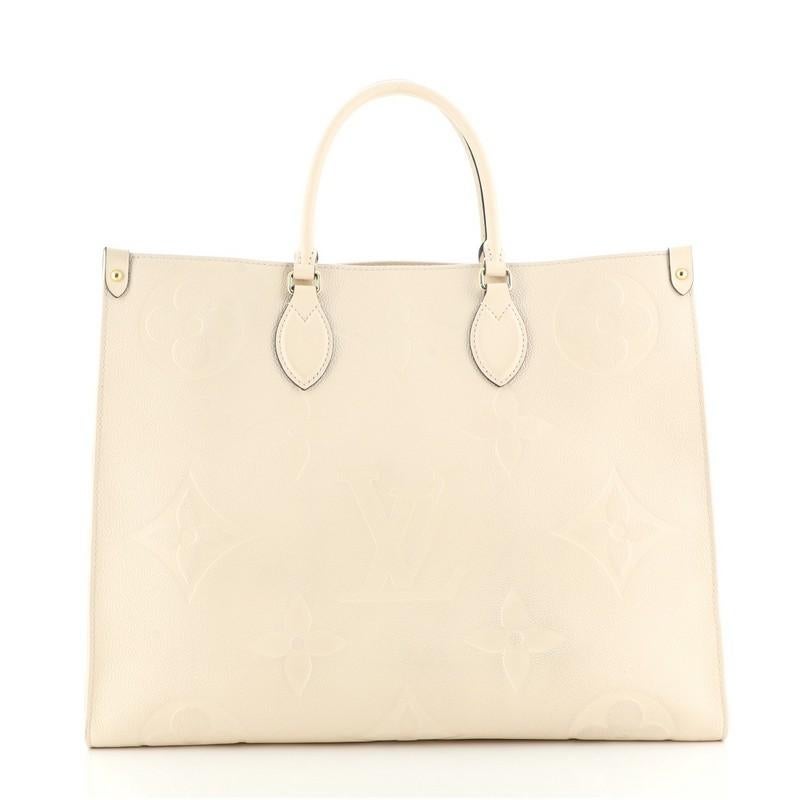 Louis Vuitton OnTheGo Tote Limited Edition Monogram Empreinte Giant GM In Good Condition In NY, NY