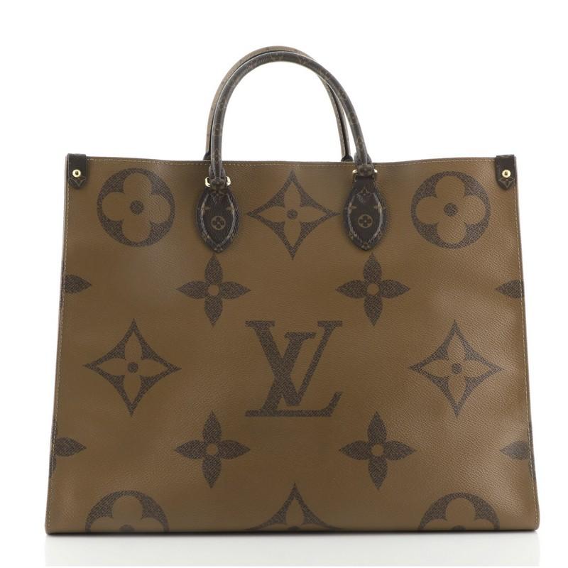 Black Louis Vuitton OnTheGo Tote Limited Edition Reverse Monogram Giant GM
