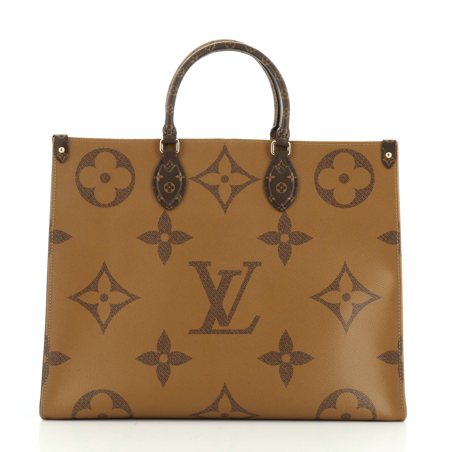 Louis Vuitton OnTheGo Tote Limited Edition Reverse Monogram Giant GM  In Good Condition In NY, NY