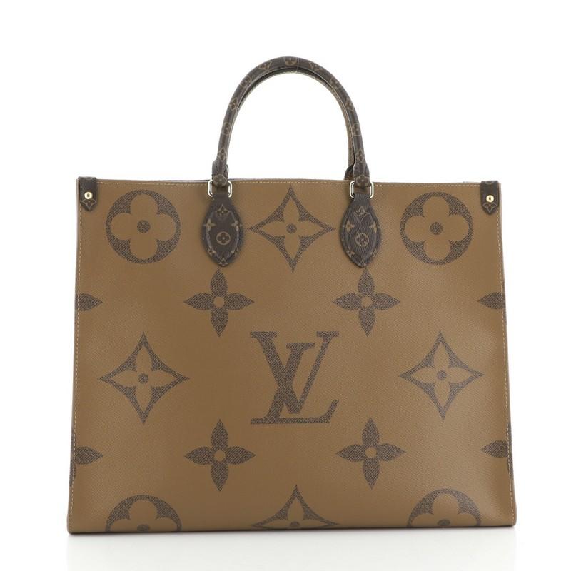 Louis Vuitton OnTheGo Tote Limited Edition Reverse Monogram Giant GM In Good Condition In NY, NY