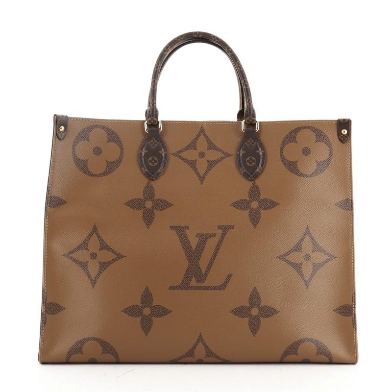 Black Louis Vuitton OnTheGo Tote Limited Edition Reverse Monogram Giant GM