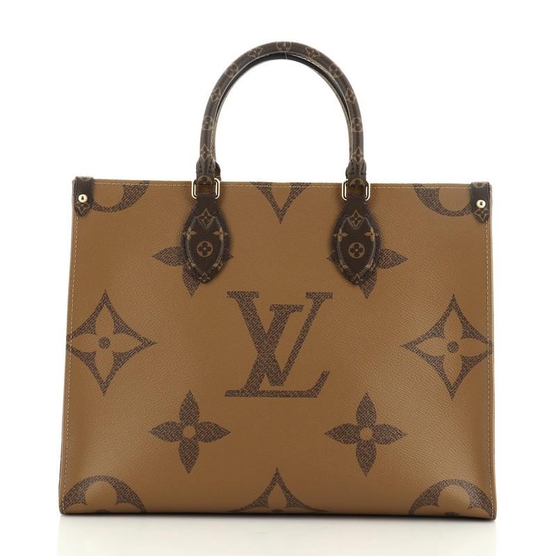Black Louis Vuitton OnTheGo Tote Limited Edition Reverse Monogram Giant MM