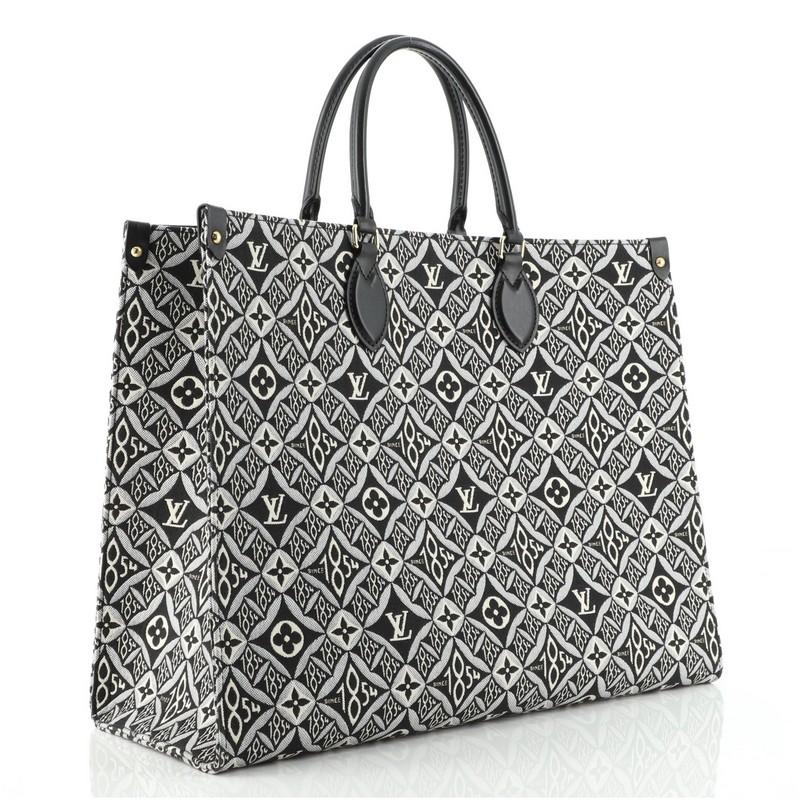 Black Louis Vuitton OnTheGo Tote Limited Edition Since 1854 Monogram Jacquard G