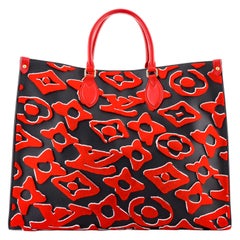 Louis Vuitton OnTheGo Tote Limited Edition Urs Fischer Tufted Monogram Canvas GM