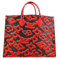 Louis Vuitton Neverfull NM Tote Limited Edition Urs Fischer Tufted Monogram  Canvas MM Black 21495441