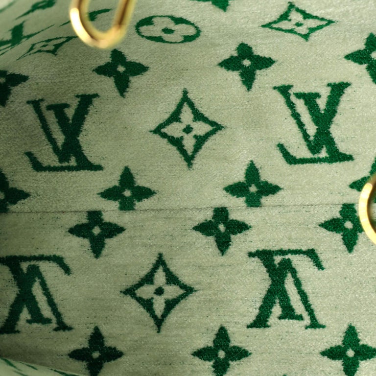 Louis Vuitton Onthego Tote LV Match Monogram Jacquard Velvet PM Green