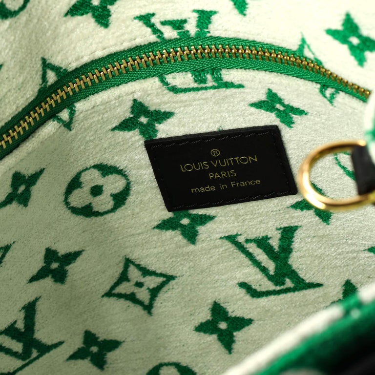 Louis Vuitton Onthego Tote LV Match Monogram Jacquard Velvet PM Green