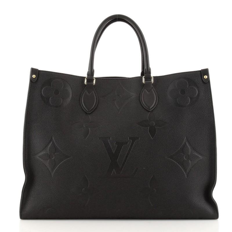 Black  Louis Vuitton OnTheGo Tote Monogram Empreinte Giant GM