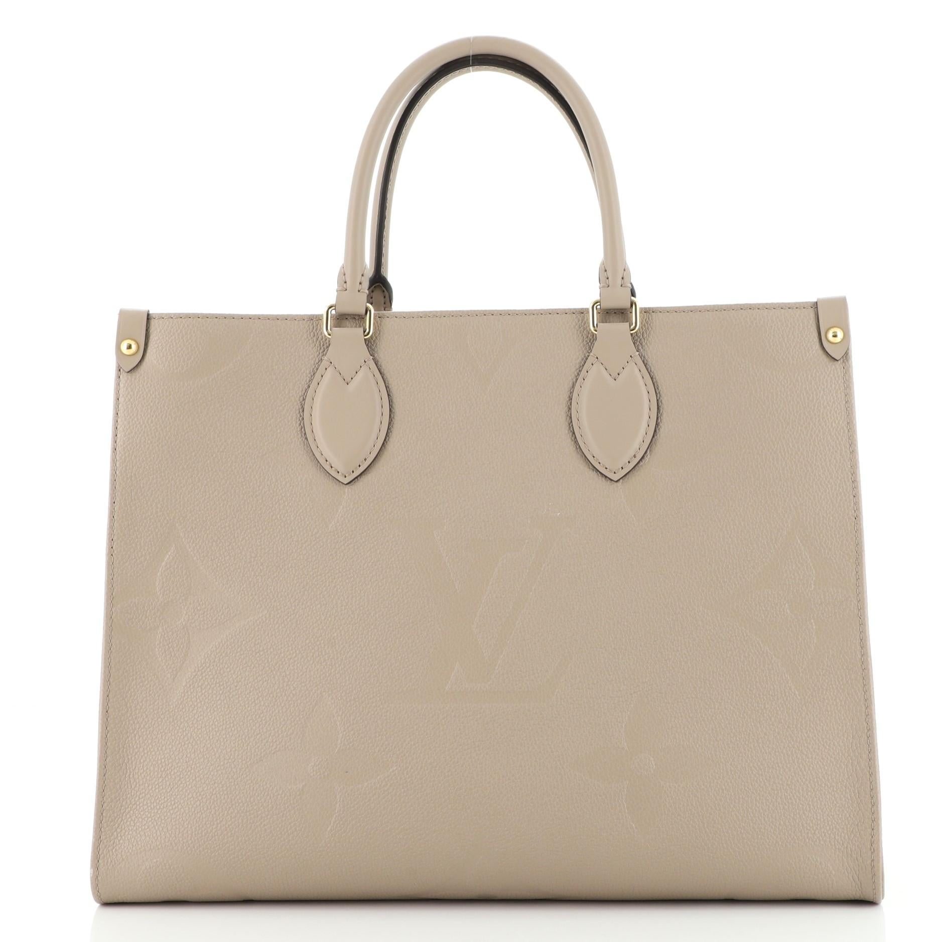 Brown Louis Vuitton OnTheGo Tote Monogram Empreinte Giant MM