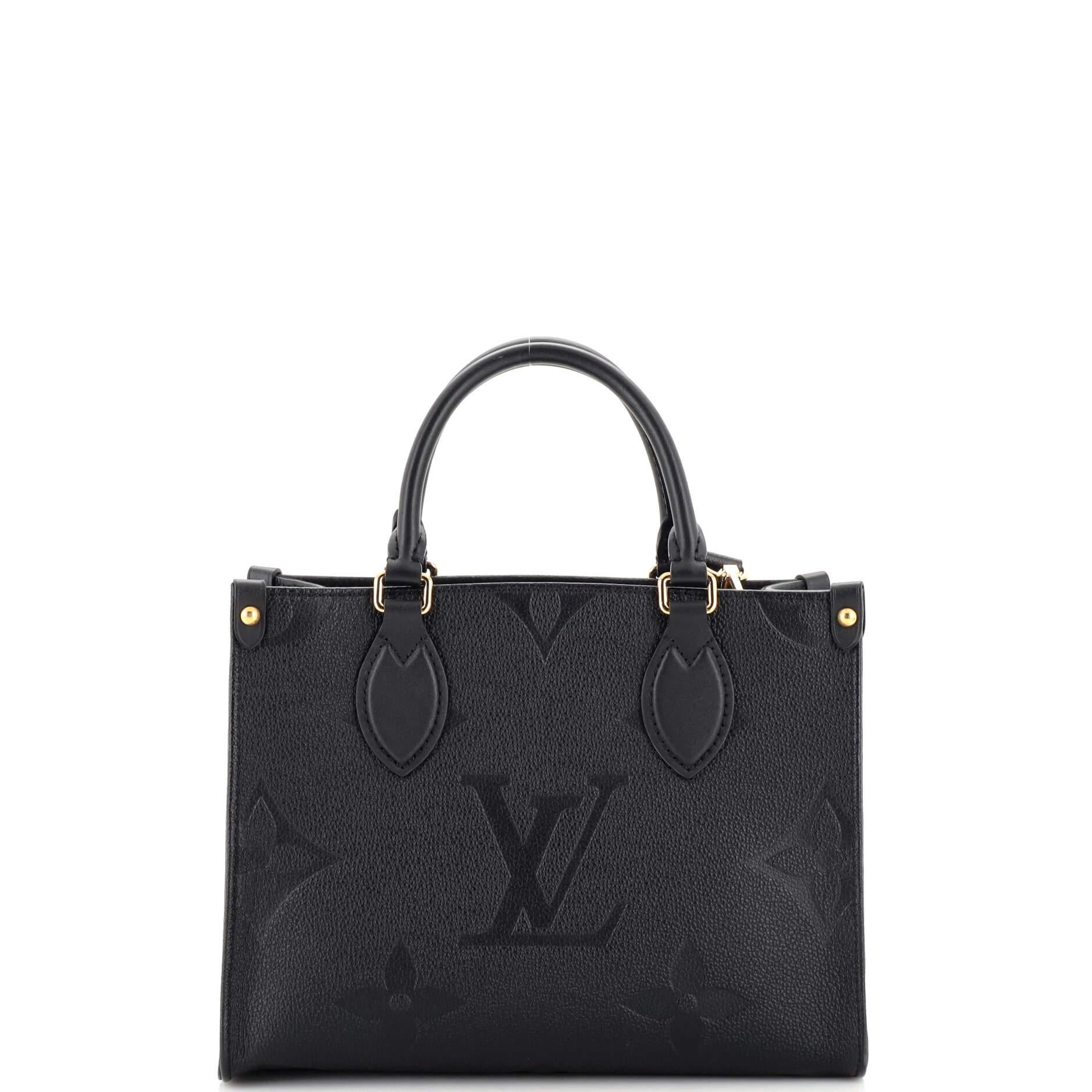 Louis Vuitton OnTheGo Tote Monogram Empreinte Giant PM In Good Condition In NY, NY