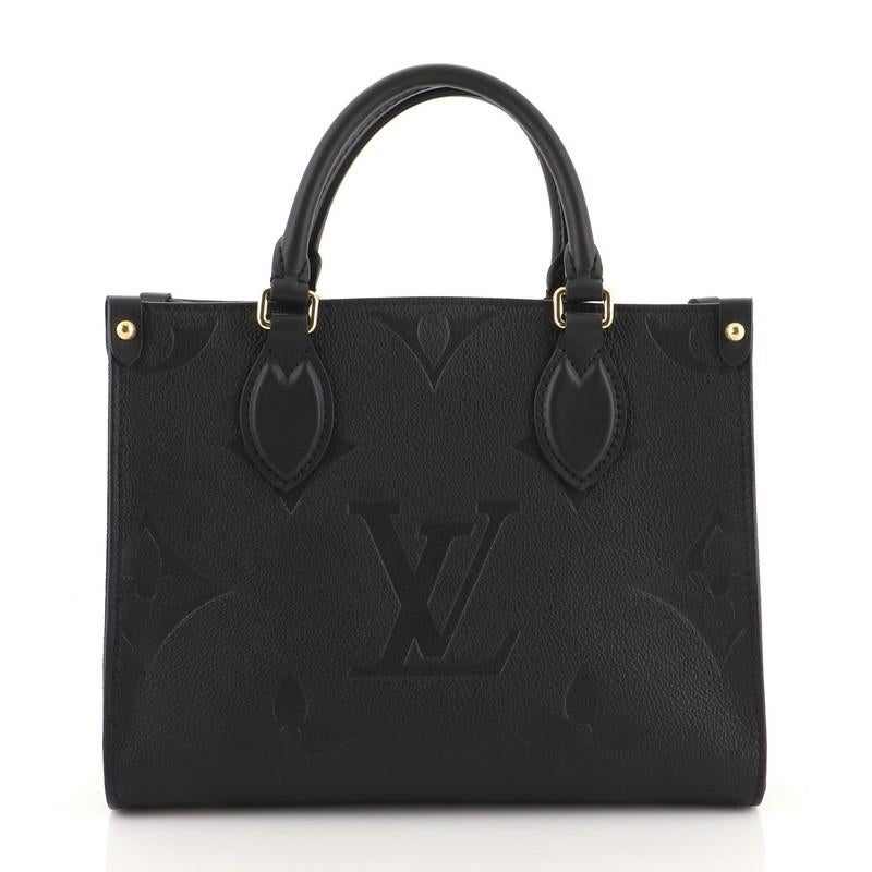 Louis Vuitton OnTheGo Tote Monogram Empreinte Giant PM In Good Condition In NY, NY