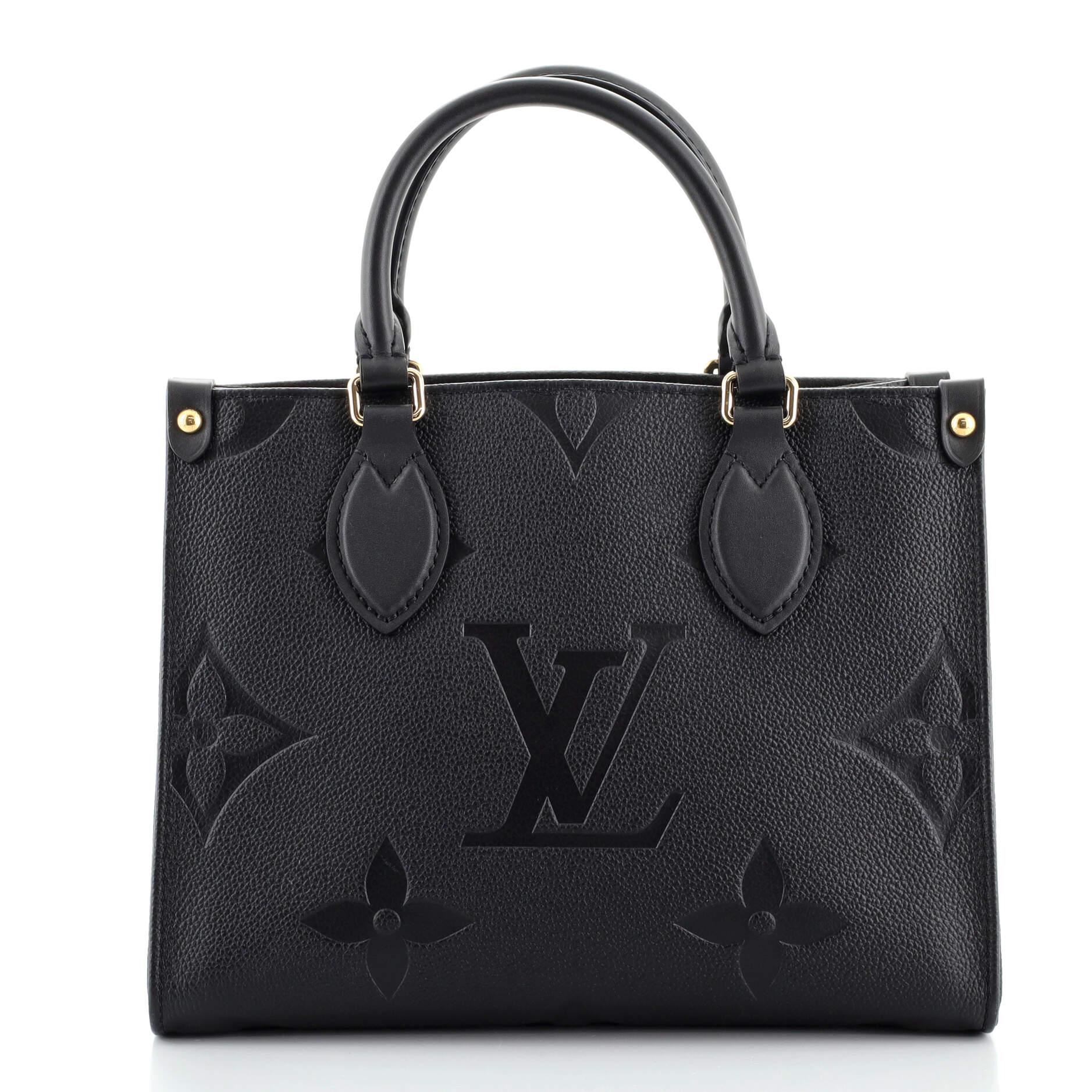 Black Louis Vuitton OnTheGo Tote Monogram Empreinte Giant PM