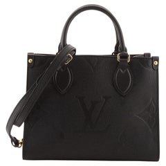 LOUIS VUITTON Onthego PM Monogram Velvet Tote Shoulder Bag Green