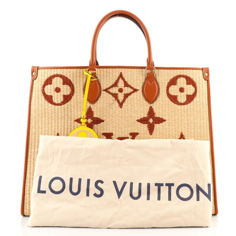 Louis Vuitton 2021 Monogram Giant Raffia OnTheGo MM - Neutrals