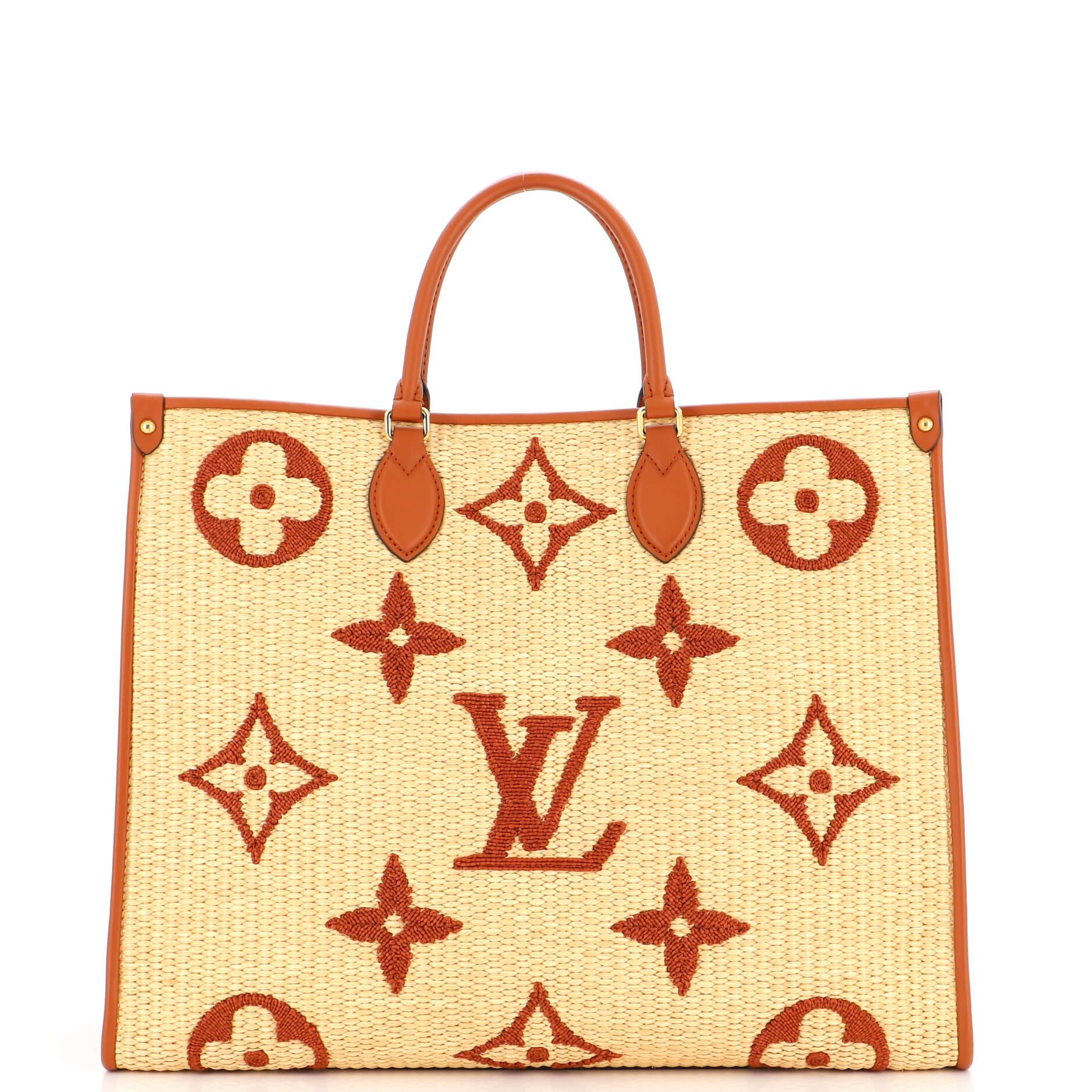 Louis Vuitton OnTheGo Tote Monogram Giant Raffia GM In Good Condition In NY, NY