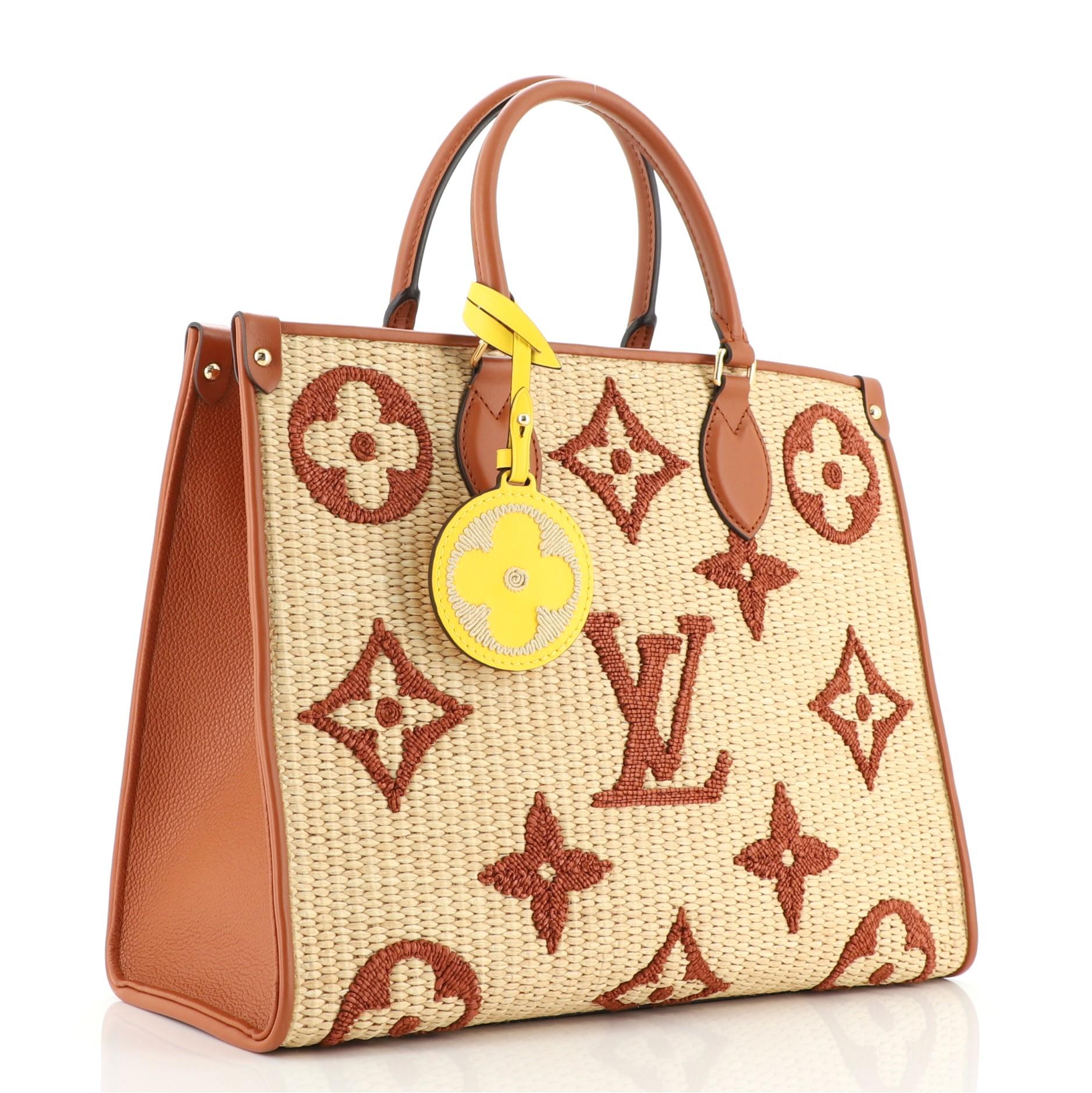 louis vuitton raffia tote