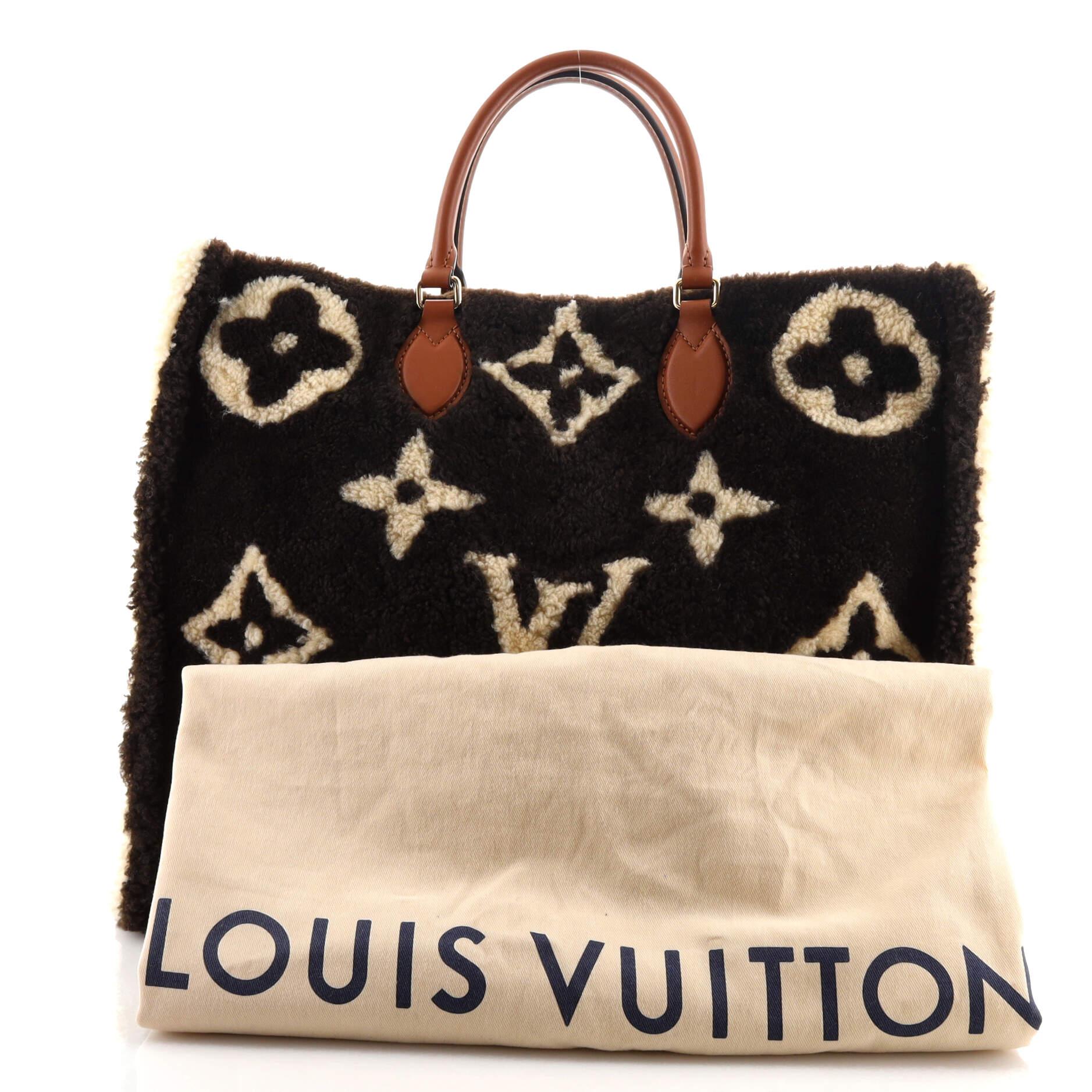 Louis Vuitton Onthego Monogram Teddy Fleece Brown in Fleece with Gold-tone  - US