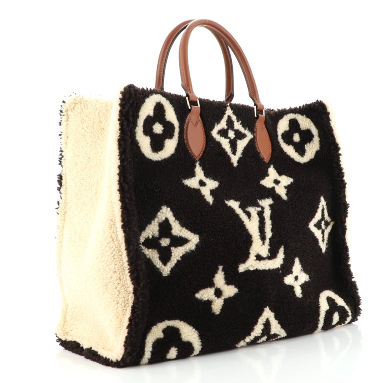 Louis Vuitton Limited Edition Monogram Fleece Teddy Onthego GM Tote Bag