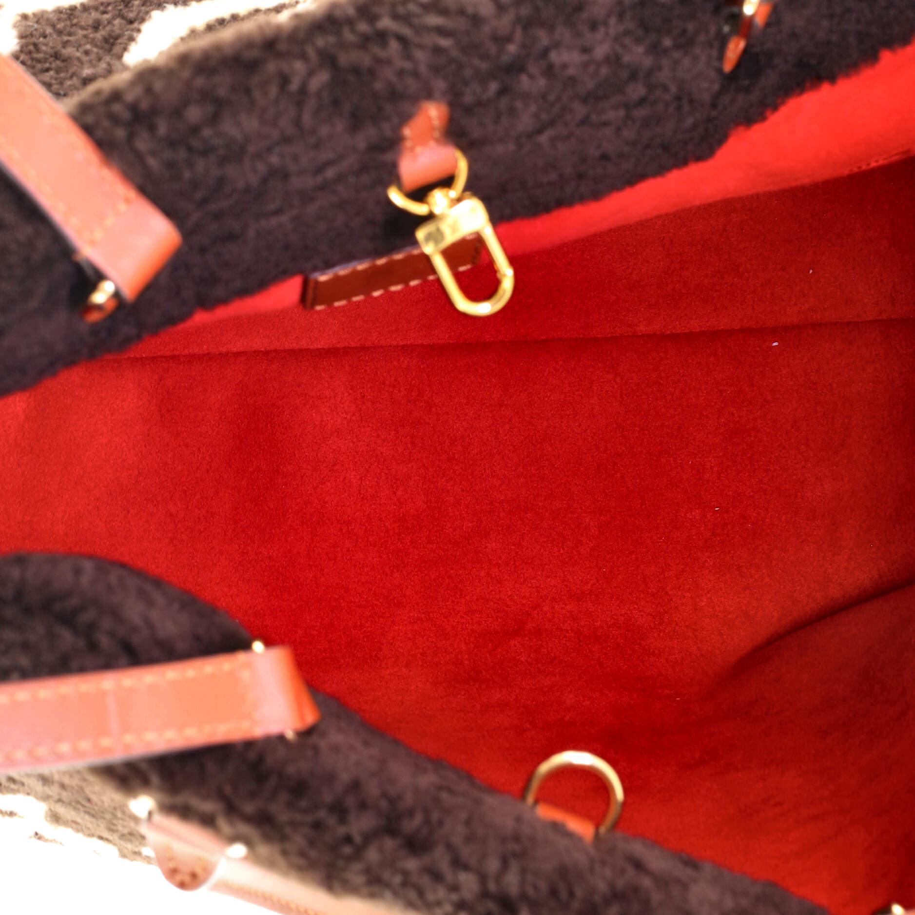 Black Louis Vuitton OnTheGo Tote Monogram Giant Teddy Fleece GM
