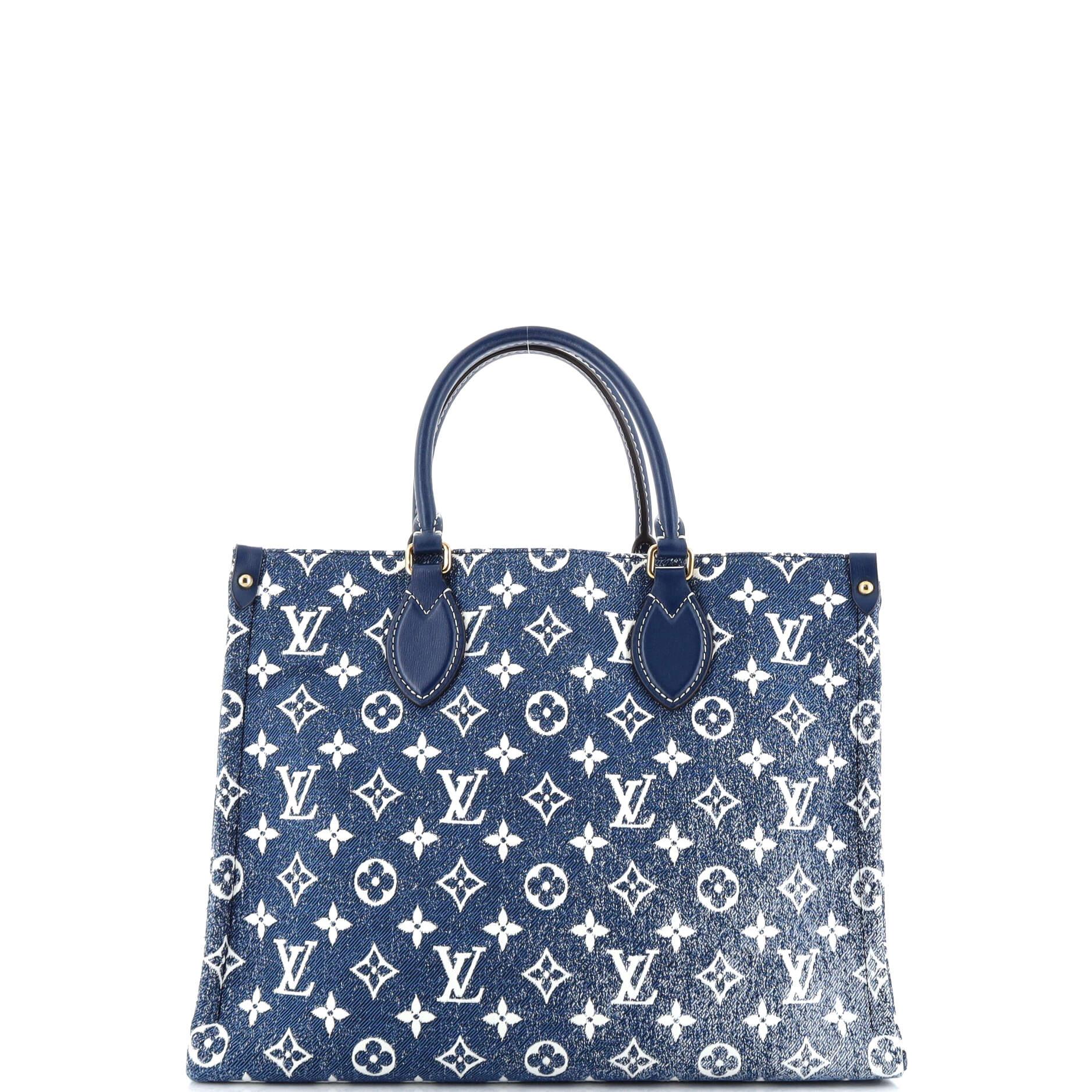 Louis Vuitton OnTheGo Tote Monogram Jacquard Denim MM In Good Condition In NY, NY