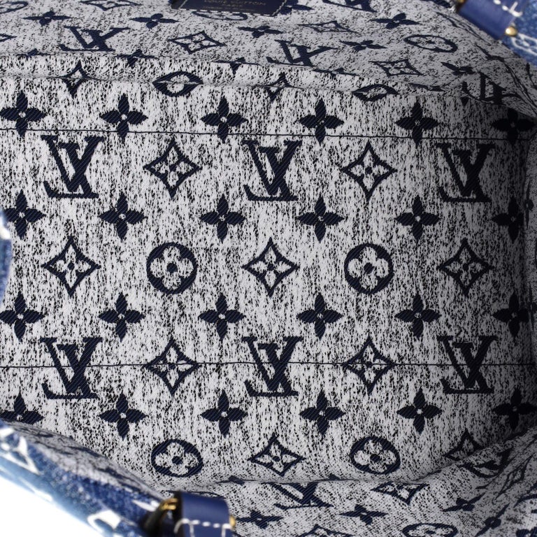 NEW ONTHEGO MM Louis Vuitton Monogram Jacquard Denim