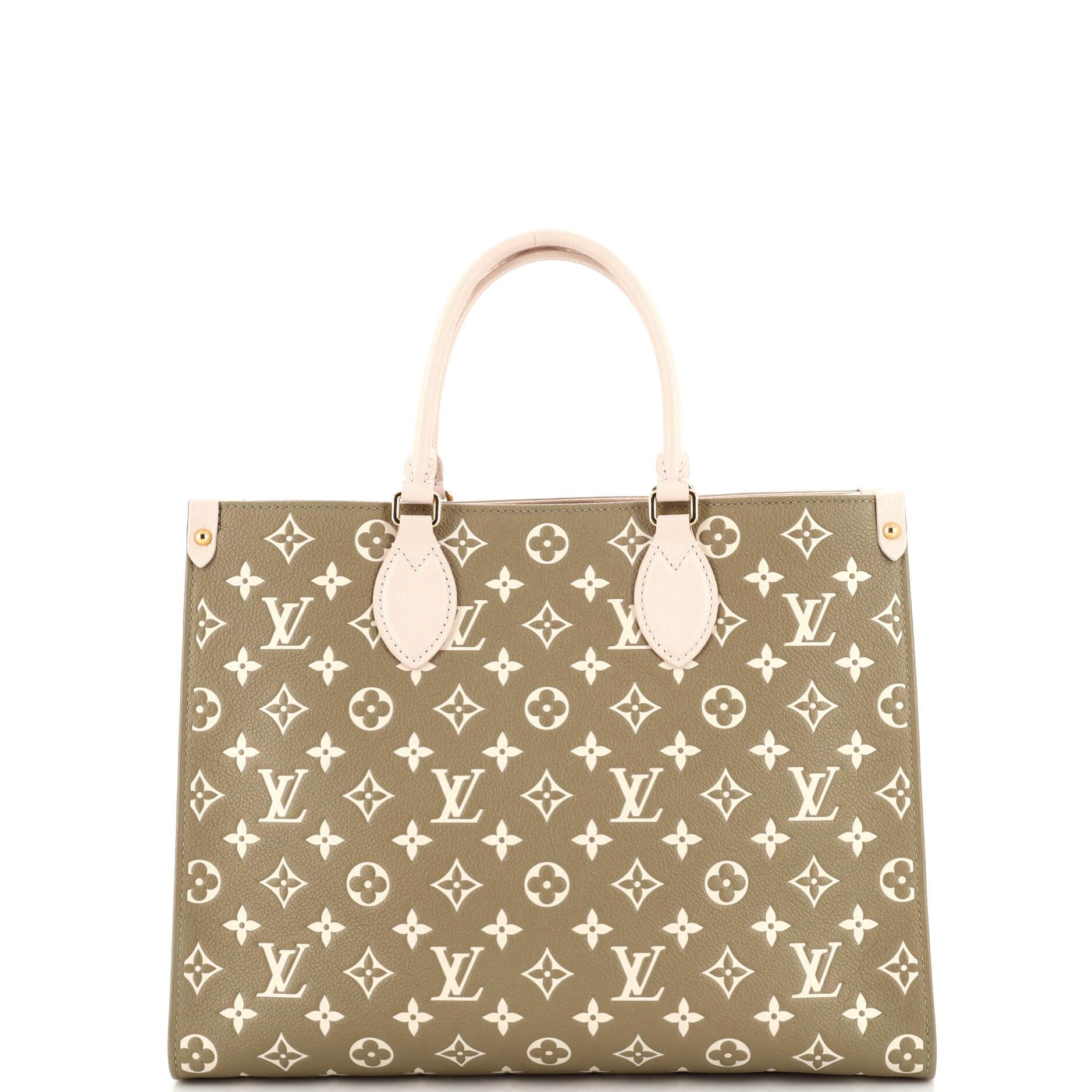 Louis Vuitton OnTheGo Tote Spring in the City Monogram Empreinte Leather MM In Good Condition In NY, NY