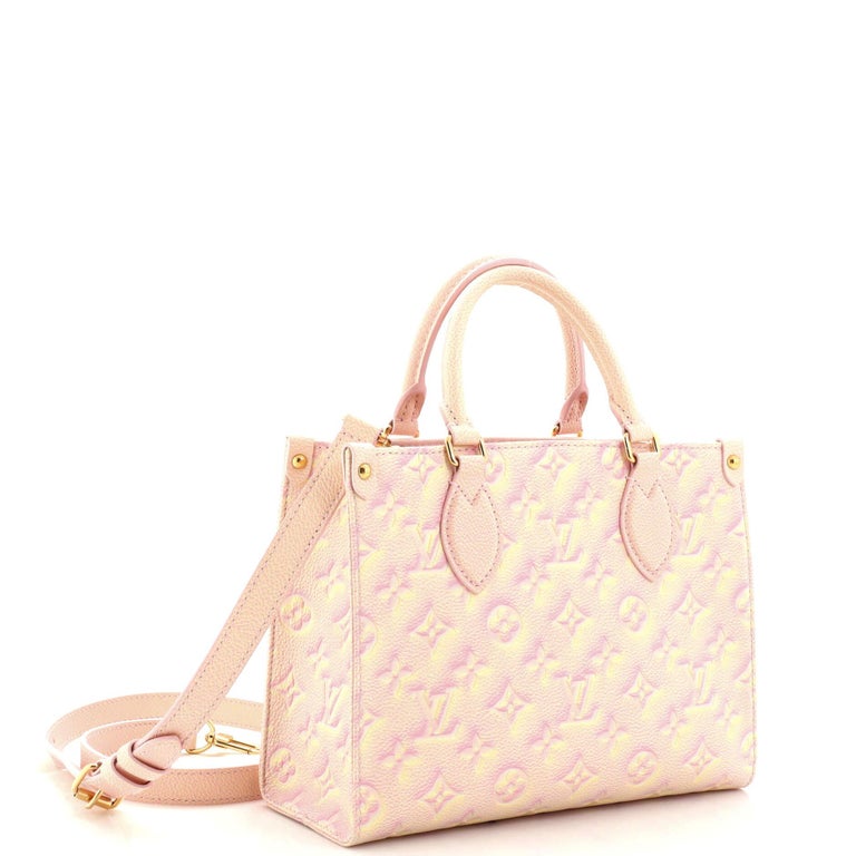 Handbags Louis Vuitton LV OnTheGo PM Stardust Pink Leather
