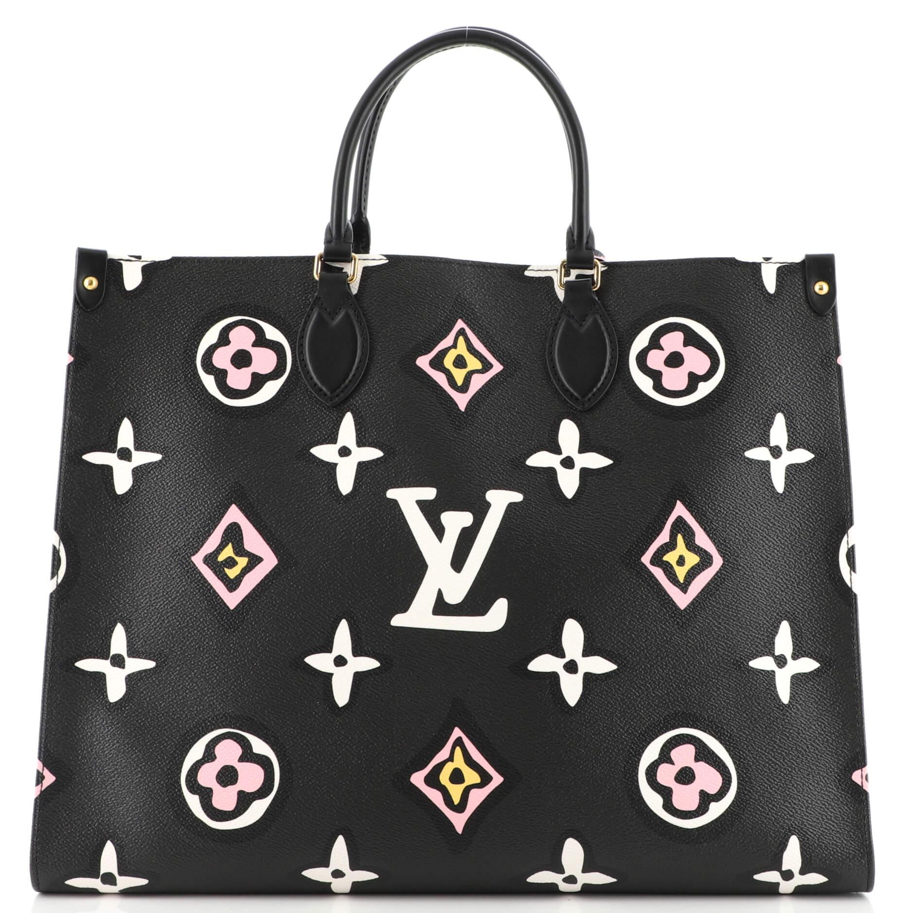 Black Louis Vuitton OnTheGo Tote Wild at Heart Monogram Giant GM