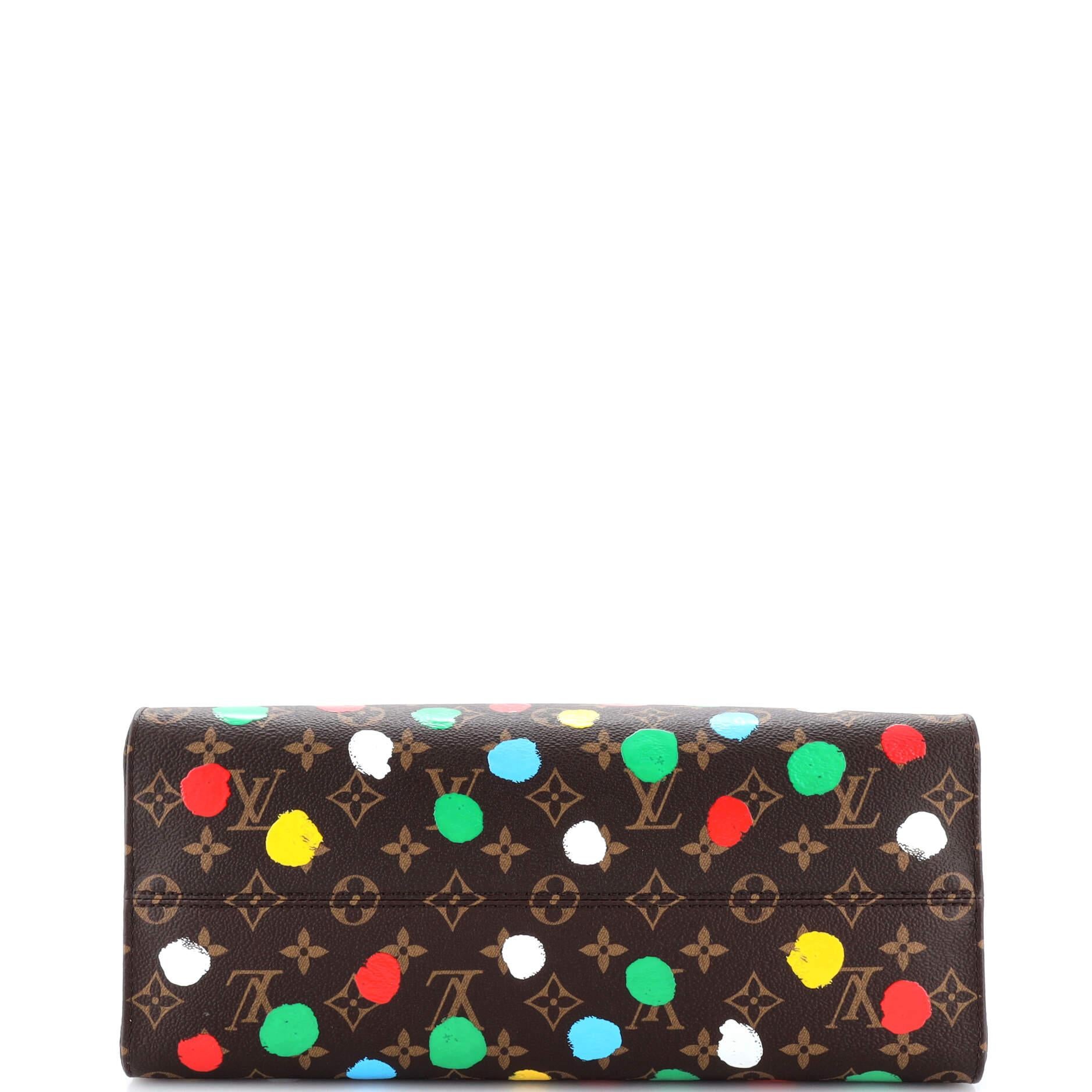 Women's or Men's Louis Vuitton OnTheGo Tote Yayoi Kusama Painted Dots Monogram Canvas MM For Sale