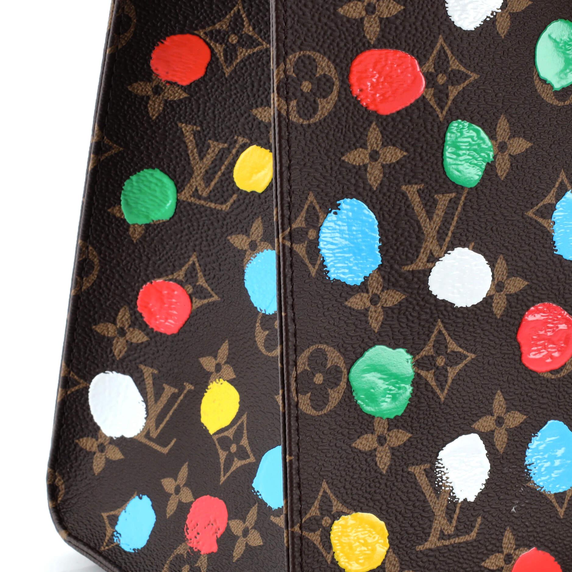 Louis Vuitton OnTheGo Tote Yayoi Kusama Painted Dots Monogram Canvas MM For Sale 2