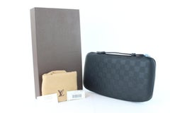 Louis Vuitton Onyx Damier Infini Atoll Organizer Zippy 1lz1113 Black Clutch