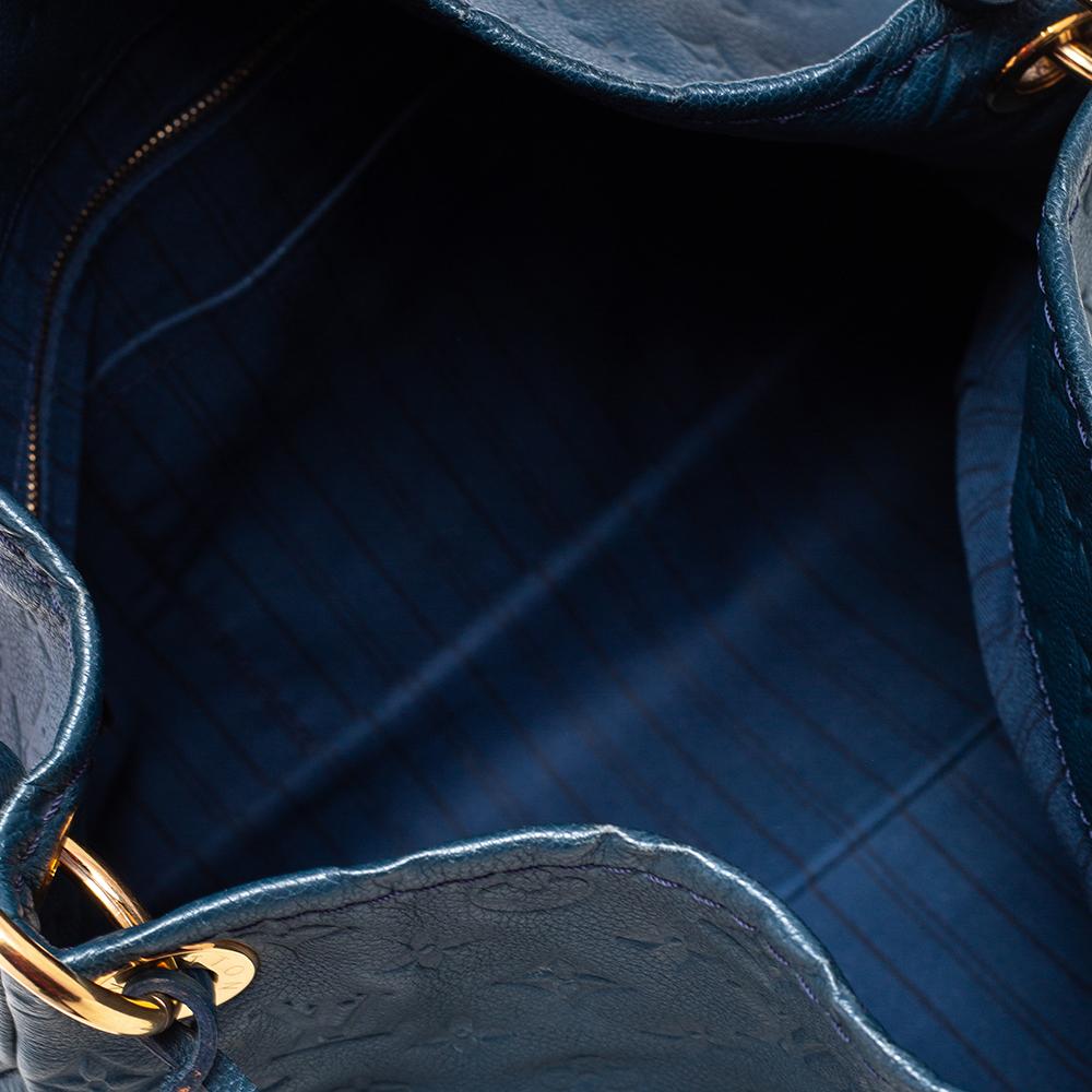 Blue Louis Vuitton Orage Monogram Empreinte Leather Artsy MM Bag