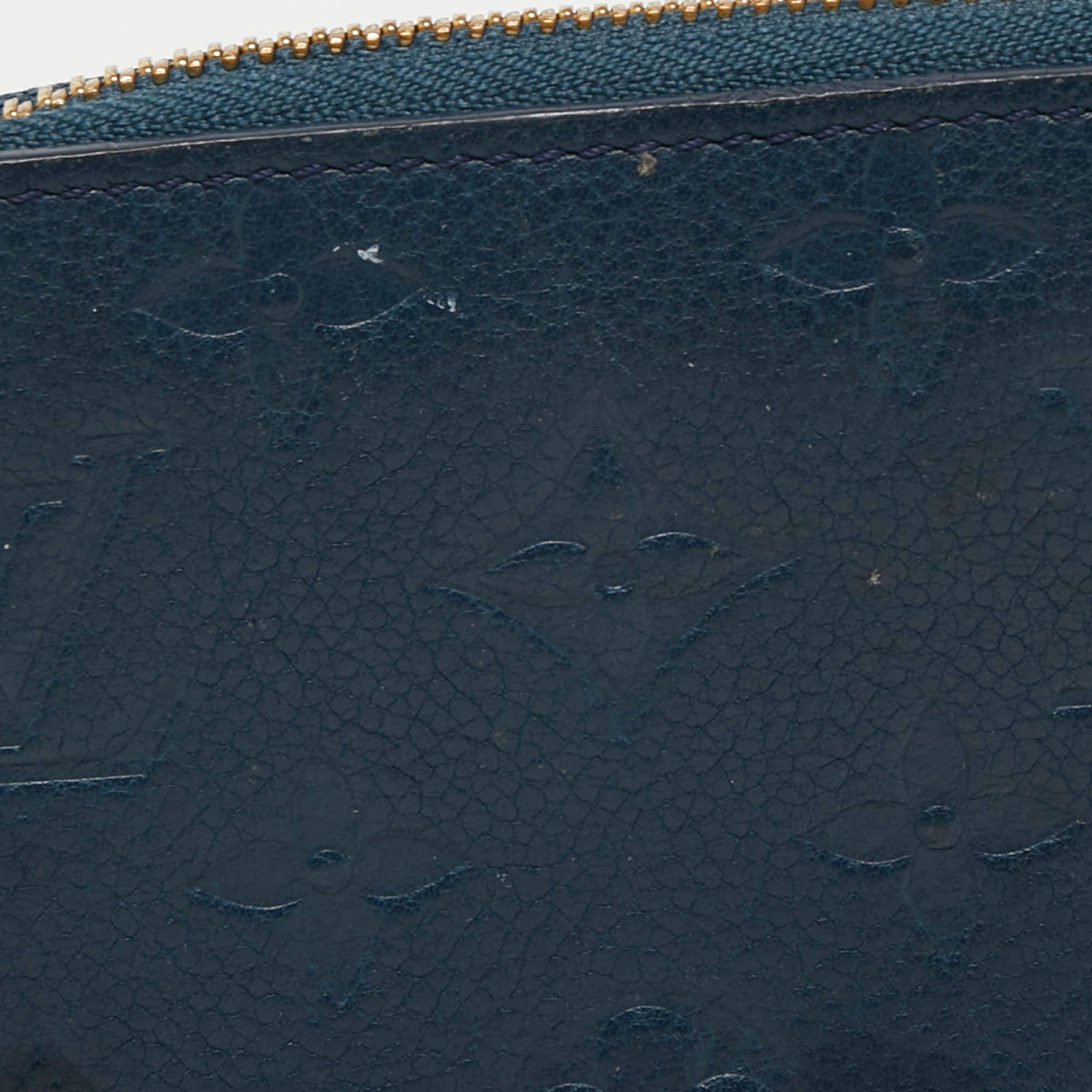 Louis Vuitton Orage Monogram Empreinte Leather Zippy Wallet For Sale 5