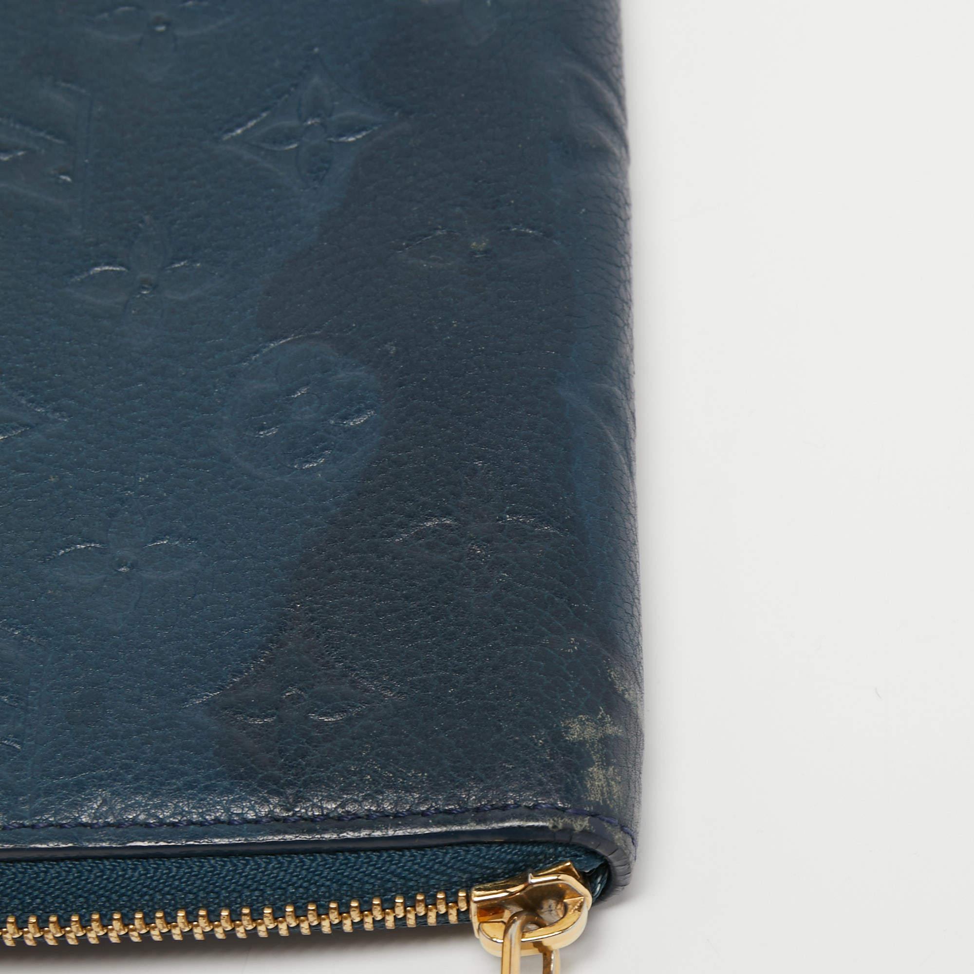 Louis Vuitton Orage Monogram Empreinte Leather Zippy Wallet For Sale 3