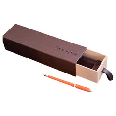 Louis Vuitton Orange and Gold Agenda chic pen  