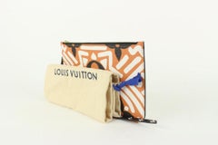 Louis Vuitton Orange-Brown Monogram Crafty Neverfull Pochette MM GM Wristlet