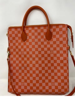 Louis Vuitton Orange Checkered Bag