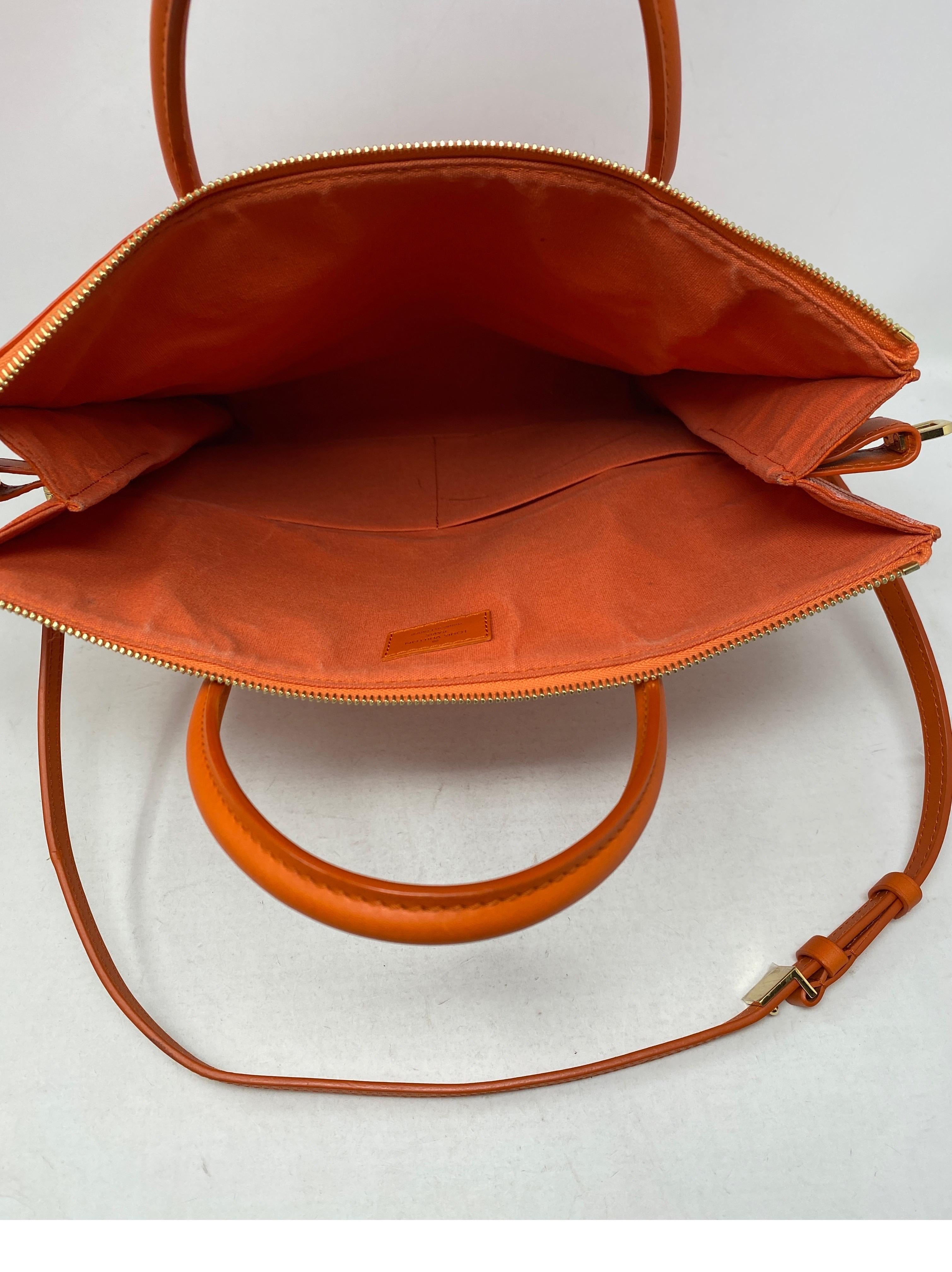 Louis Vuitton Orange Checkered Bag  In Good Condition In Athens, GA