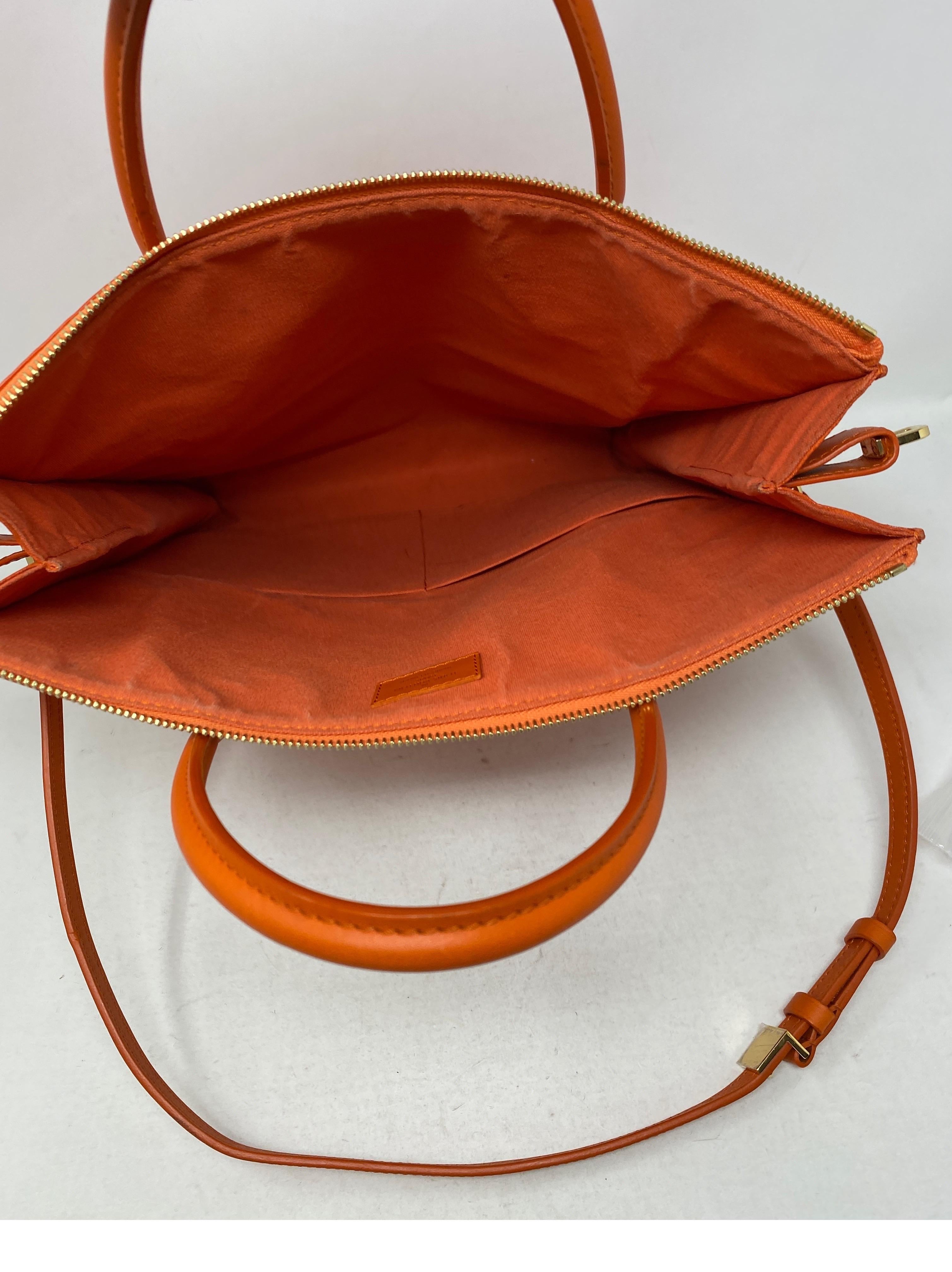 Women's or Men's Louis Vuitton Orange Checkered Bag 